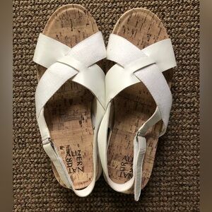 Leather crisscross sandals by Naturalizer